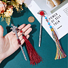 4Pcs 2 Style Alloy Bookmarks AJEW-GF0007-98-3
