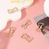 5 Pcs Brass Micro Pave Clear Cubic Zirconia Screw Carabiner Lock Charms KK-TA0003-17-4