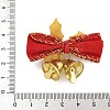 Cloth & Iron Christmas Bowknot Bell Hanging Ornaments  HJEW-S004-01C-3