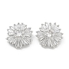 Rack Plating Brass Micro Pave Clear Cubic Zirconia Buttons KK-K293-14P-1