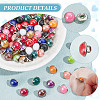 130Pcs 13 Colors 1-Hole Resin Imitation Pearls Shank Buttons BUTT-NB0001-74-5