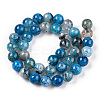 Dyed Natural Dragon Veins Agate Beads Strands X-G-Q462-128C-8mm-2