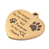 Valentine's Day PVD Vacuum Plating 201 Stainless Steel Pendants LS-STAS-L079-24G-05-2