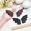 2 Pairs 2 Styles Halloween Imitation Leather Shoe Buckle for DIY Shoe Accessory AJEW-GF0011-82C-3