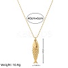 Lucky Fish Brass Micro Pave Clear Cubic Zirconia Pendant Necklaces FS-WG3FDBB-01-4