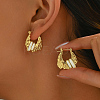 Stylish Vintage 201 Stainless Steel Irregular Hoop Earrings BV1709-2-1
