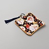 Square Cloth Jewelry Packing Pouches Drawstring Bags with Tassel ABAG-WH0032-68F-3