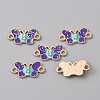 Alloy Indigo Enamel Connector Charms ENAM-CJC0019-01B-1
