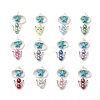 12Pcs Shell Pendants PALLOY-JF03695-02-1