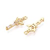 Brass Micro Pave Cubic Zirconia Pendants X1-KK-N263-84G-2