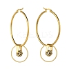 Cubic Zirconia Beads Charm Big Hoop Earrings for Women EJEW-JE04705-2
