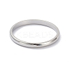 Non-Tarnish 2mm Polished Plain Dome Finger Ring for Girl Women RJEW-C012-05F-P-2