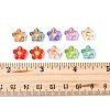 80Pcs 10 Colors Electroplate and Golden Metal Enlaced Glass Beads EGLA-FS0001-56-5