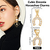 10PCS Brass Micro Pave Cubic Zirconia Charms ZIRC-BBC0002-54-2