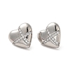 Brass Micro Pave Cubic Zirconia Stud Earrings EJEW-G381-07P-2
