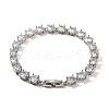 Brass Micro Pave Clear Cubic Zirconia Bracelets BJEW-D333-01P-5