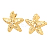 Starfish 304 Stainless Steel Rhinestone Stud Earrings LS-EJEW-P332-04G-2