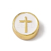 Real 18K Gold Plated Brass Enamel Beads KK-F814-04G-M-3