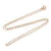 Brass Cable Chains Necklaces X-MAK-N029-01LG-4