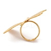 Ion Plating(IP) 304 Stainless Steel Dragonfly Open Cuff Rings RJEW-M047-07G-3