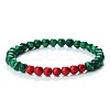 Synthetic Dyed Turquoise & Malachite Round Beaded Bracelets for Women PG1321-5-1