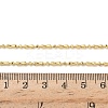 2MM Round Dog Bone Shape Brass Link Chain Necklaces for Women NJEW-K271-17G-5