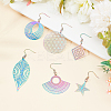PVD Vacuum Plating 201 Stainless Steel Filigree Pendants STAS-UN0012-49-3