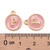 Golden Plated Alloy Enamel Charms ENAM-S118-07P-3