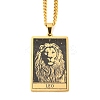 304 Stainless Steel Tarot Pendant Necklaces NJEW-A026-01G-05-1