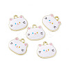 Painted Alloy Pendants PALLOY-P288-02G-07-3