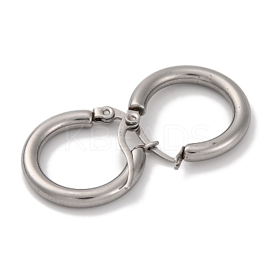Non-Tarnish Ring 304 Stainless Steel Hoop Earrings for Women Men EJEW-B049-01A-P-1