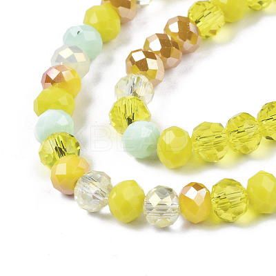 Electroplate Glass Beads Strands EGLA-N002-12H-1