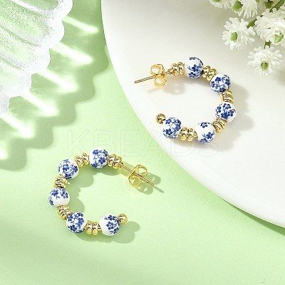 Brass Stud Earrings for Women EJEW-JE07504-1