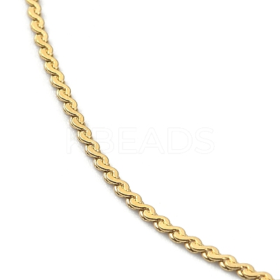 Ion Plating(IP) 304 Stainless Steel Serpentine Chain Bracelets BJEW-D020-01G-1