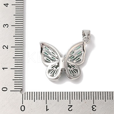 Rack Plating Brass & Cubic Zirconia Pendants KK-L216-014P-02-1