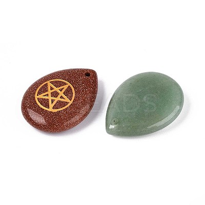 Natural & Synthetic Mixed Stone Pendants G-T142-46-1