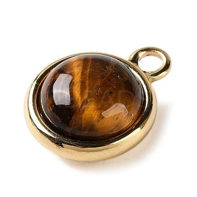 Natural Tiger Eye Pendants X-STAS-L022-398G-G-1