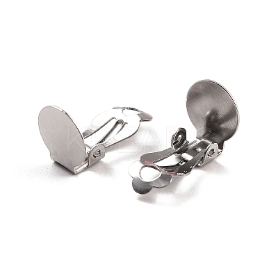 Non-Tarnish 316 Stainless Steel Clip-on Earring Fibdings LS-X-STAS-I187-04A-P-1