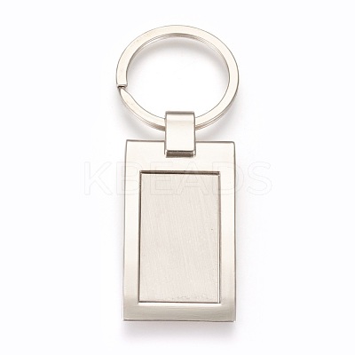 Zinc Alloy Cabochon Settings Keychain KEYC-E028-03P-1