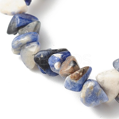Natural Sodalite Beads Stretch Bracelets for Children BJEW-JB06388-03-1