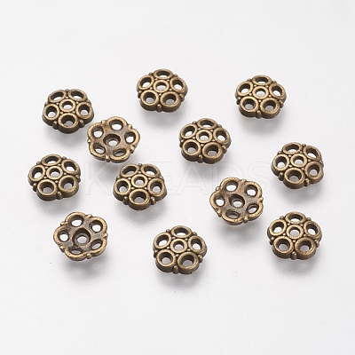 Tibetan Style Alloy Bead Caps X-MLF9832Y-NF-1