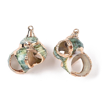 Natural Sea Shell Pendants X-SSHEL-N038-55-1