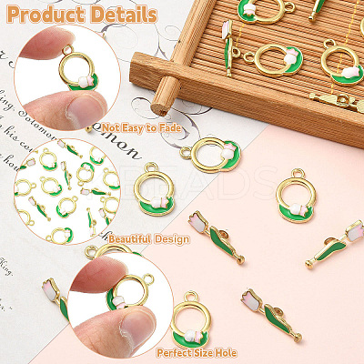 10Pcs Zinc Alloy Enamel Toggle Clasps FIND-CJ0004-98-1