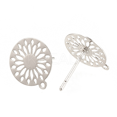 Brass Stud Earring Findings X-KK-S345-261-1