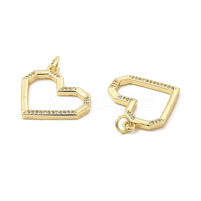 Brass Micro Pave Cubic Zirconia Pendants KK-E068-VB182-1