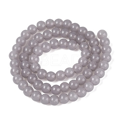 Imitation Jade Glass Beads Strands GLAA-T032-J6mm-10-1