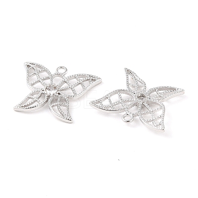 Brass Micro Pave Clear Cubic Zirconia Pendants KK-Q816-17P-1