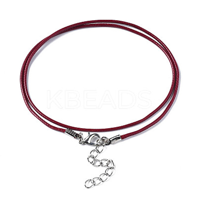 Waxed Cotton Cord Necklace Making MAK-S034-016-1
