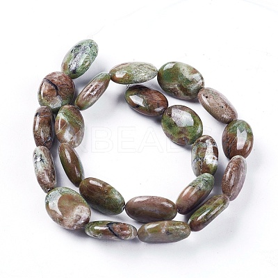 Natural Green Opal Beads Strands G-F607-03-B-1