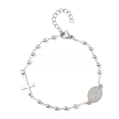 Religion 304 Stainless Steel Link Bracelets LS-BJEW-F524-05A-P-1